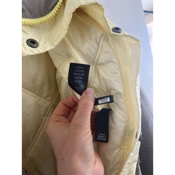 Dualist Zorah Reversible Jacket Yellow & Beige Brown Womens Small Medium Zip Up - Picture 8 of 11